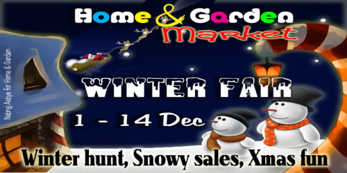 Home and Garden Market Winter Fair Poster