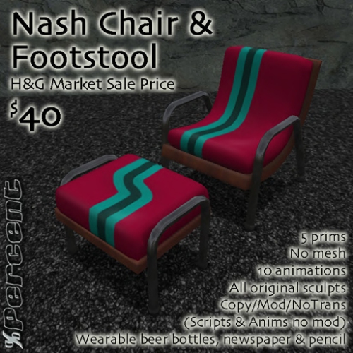 Percent - Nash Chair and Footstool